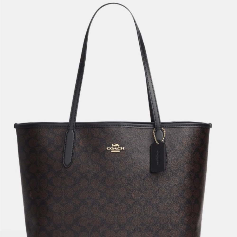 Coach City Signature Brown Tote Bag